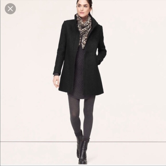 LOFT Funnel-Neck Coat in Pale Pink size Large - Picture 4 of 7